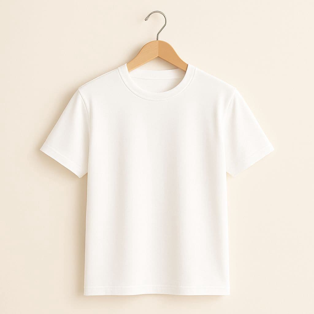 Unisex Basic Bisiklet Yaka T-shirt 